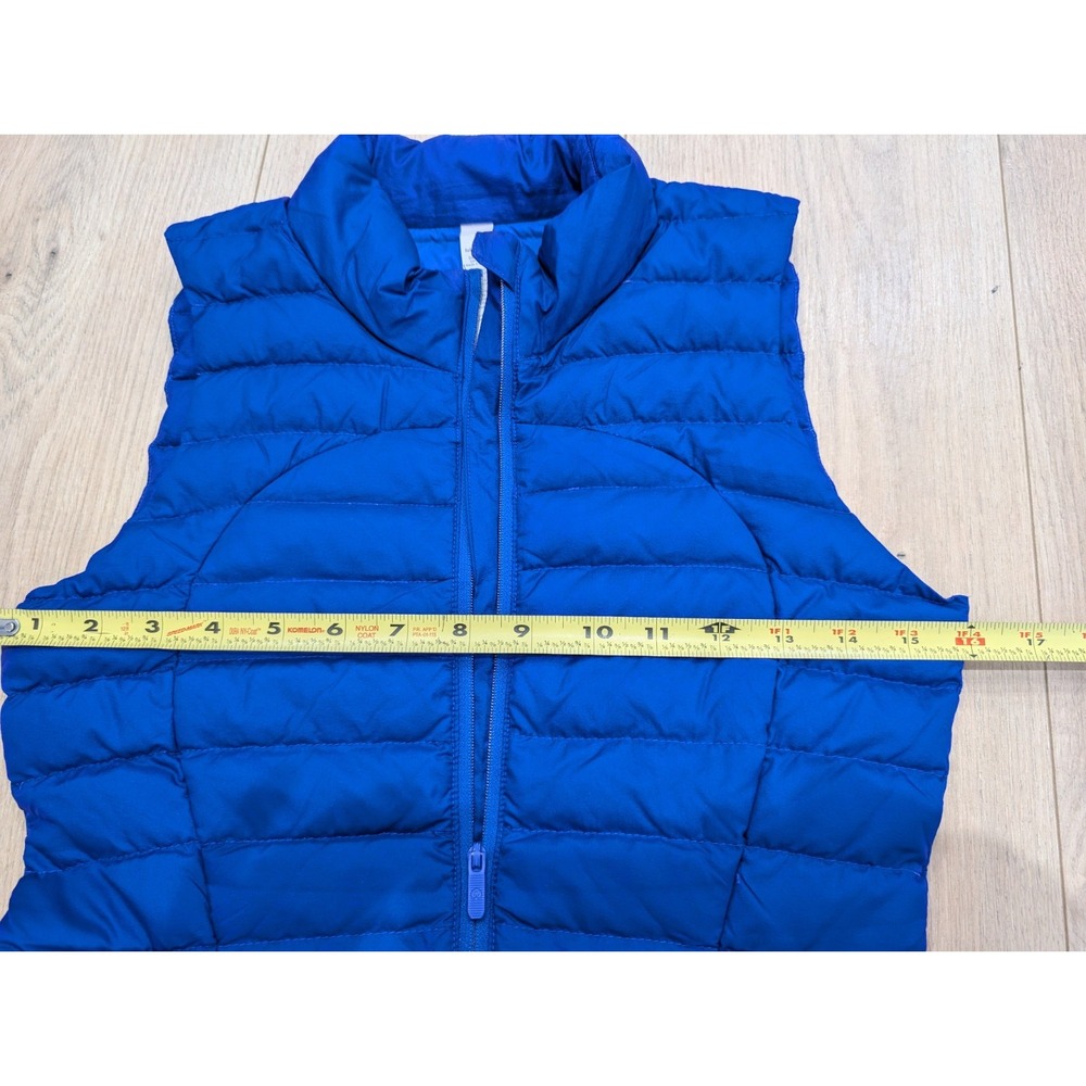 Lululemon Pack It Down Again Vest Sz 2 Lazurite Blue Goose Down Full Zip Pockets - Picture 7 of 12